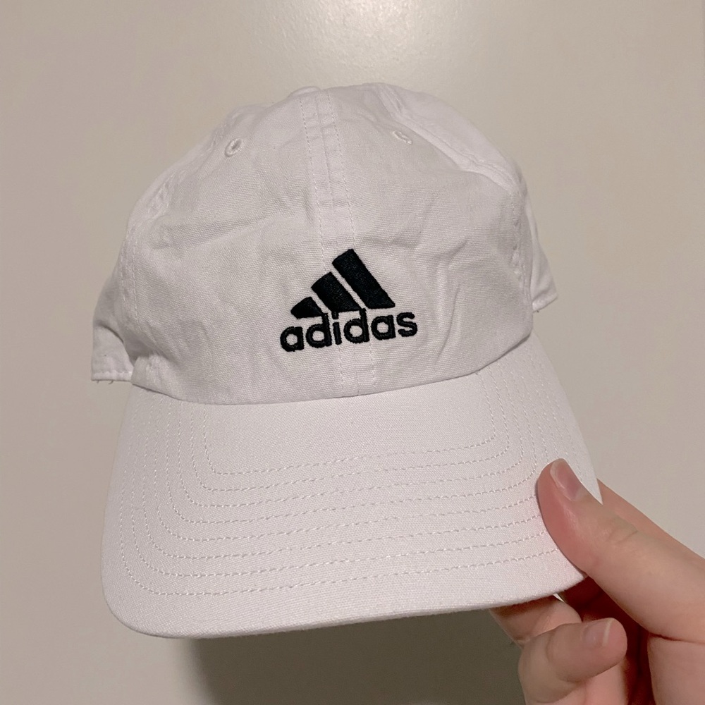 ⭐️ White Adidas Hat, Baseball Cap, Dad Hat, 100% Cotton